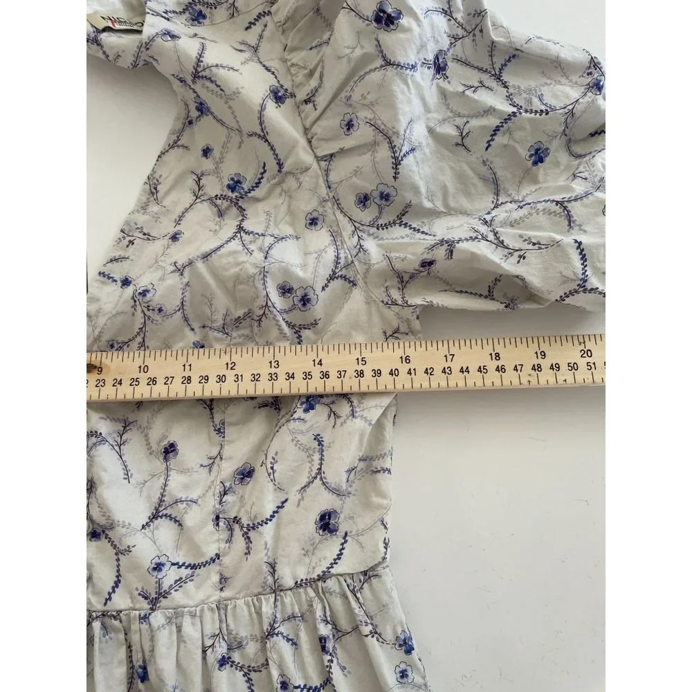 Nicholas Celie Maxi Dress 6 Floral Print V-Neck Purple/White - Picture 16 of 16